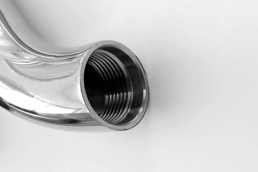 tubo acciaio inox filettato per rubinetteria